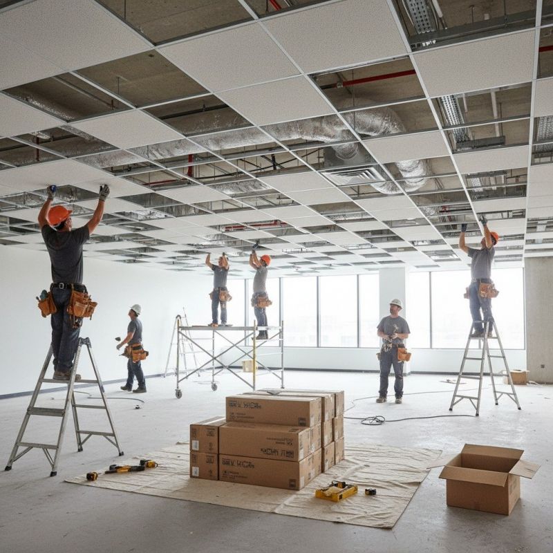 Local Ceiling Tile Installation pros at work
